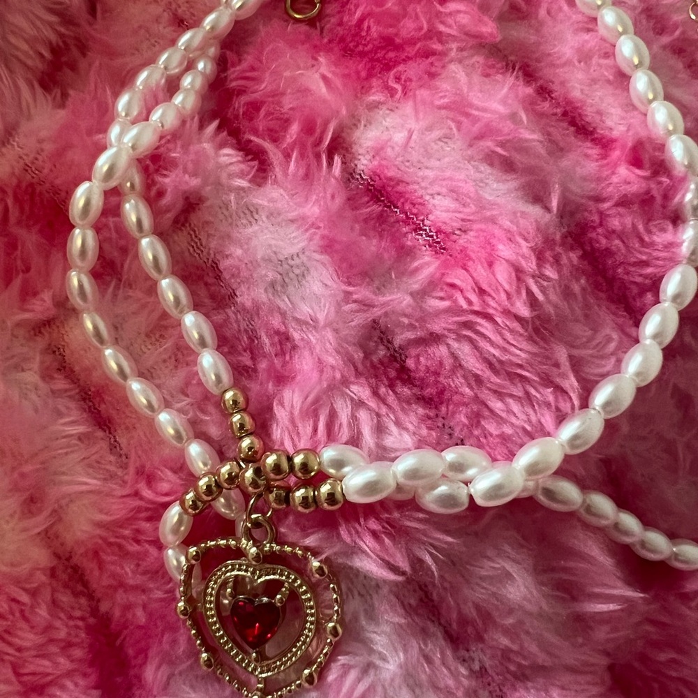 heart pearl necklace 💓🎀